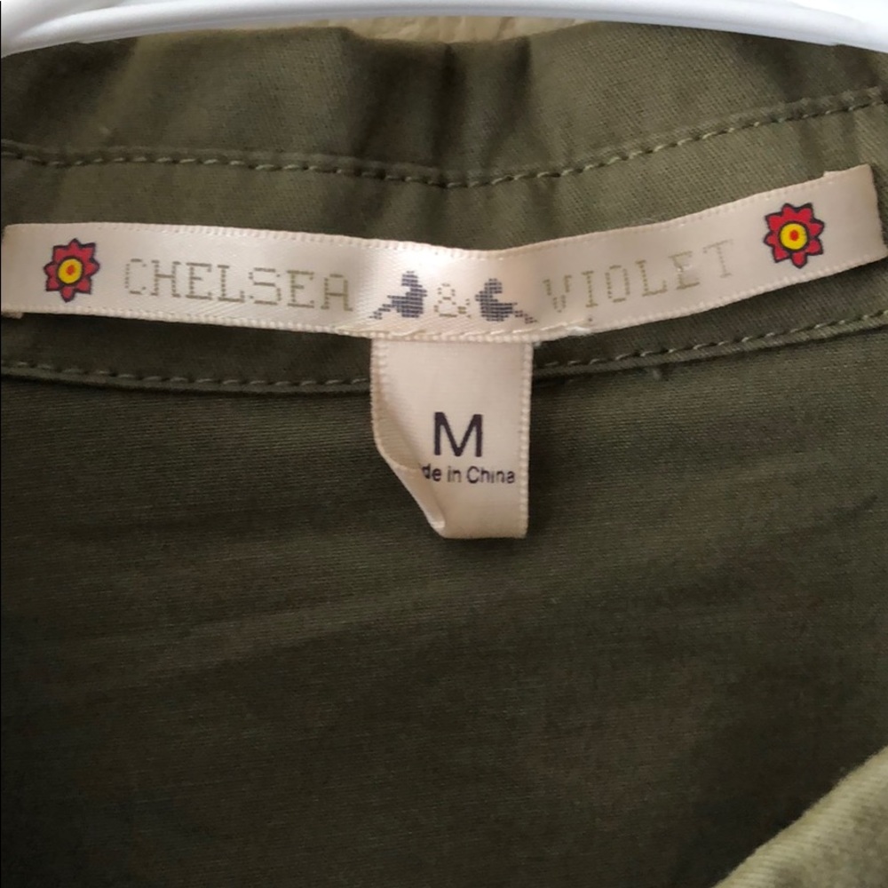 {Chelsea & Violet} -Size M- Green Army Jacket - Picture 2 of 5